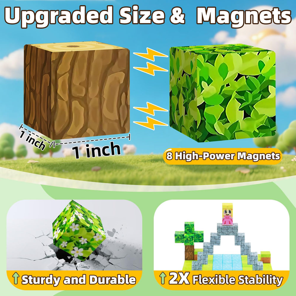 EchoPlan Magnetic Blocks dream house scene emphasizes imaginative play and storytelling.