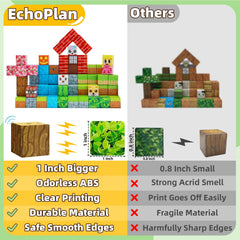 EchoPlan Magnetic Blocks eight magnets per block highlight strong connections for tall structures.
