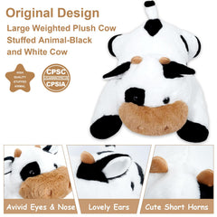 Ecolley weighted cow plush beads distribution visible for balanced weight in limbs