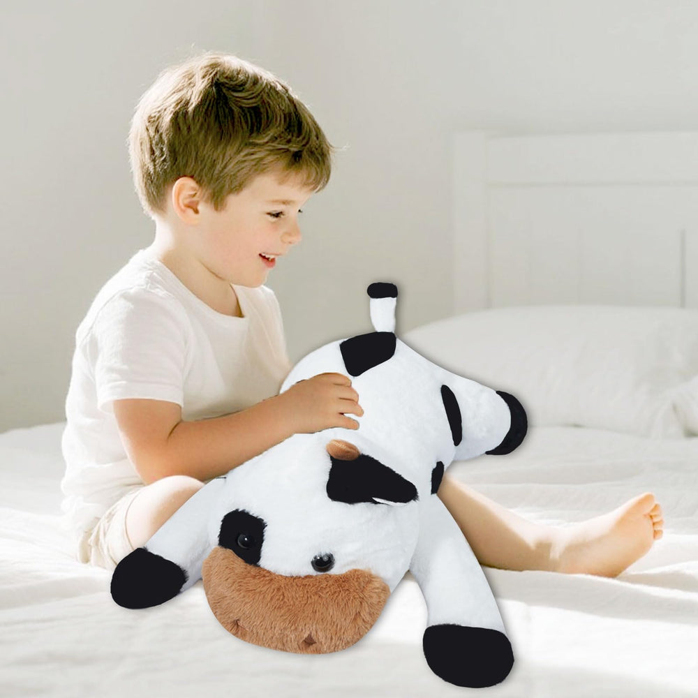 Ecolley weighted cow plush care instructions after opening for best fluff