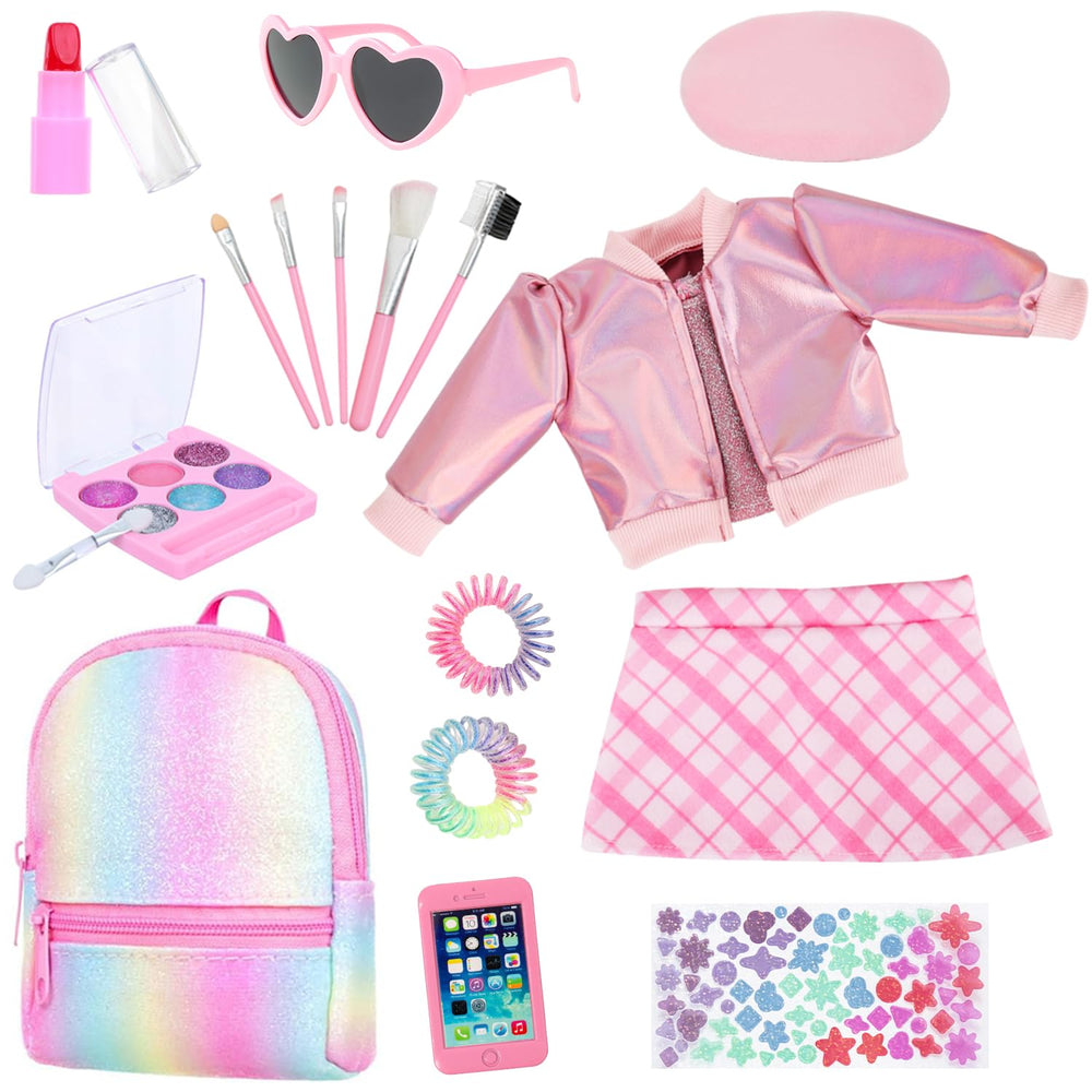 Ecore Fun hair ties complete doll outfit accessorizing.