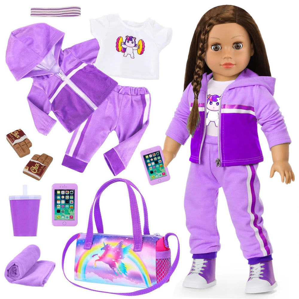 Ecore Fun 18 inch doll sport outfit top for comfortable daily play