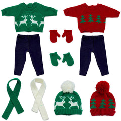 Ecore Fun 18 inch doll clothes with trousers and hats, perfect for holiday dress up and storytelling