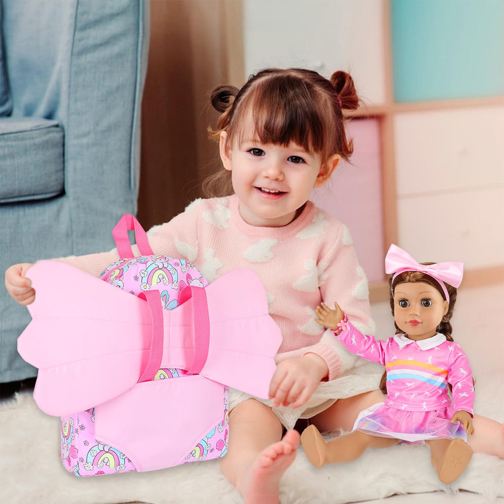 Ecore Fun doll accessories display shows complete set ready for playtime.