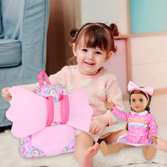 Ecore Fun doll accessories display shows complete set ready for playtime.