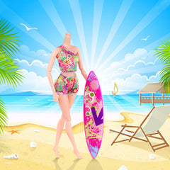 Ecore Fun compatibility for 28-30 cm dolls, easy dressing and mix-and-match.