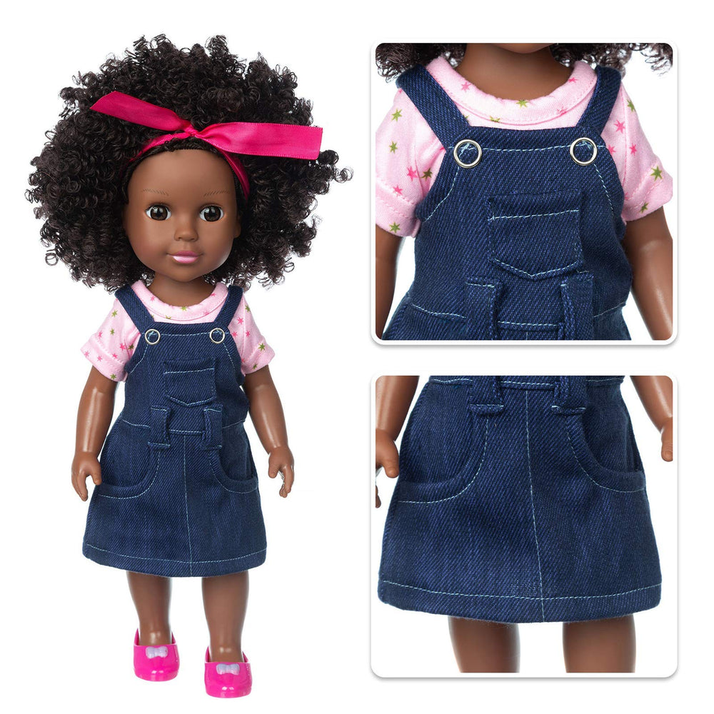 Ecore Fun doll with fluffy hair and movable limbs supports interactive pretend play