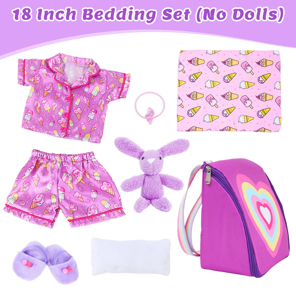 Ecore Fun ice cream pajama set for 18-inch dolls.