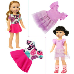 Ecore Fun 14 inch doll clothes fit securely on compatible dolls.