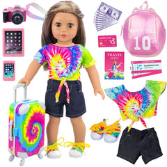 Ecore Fun 18-inch doll suitcase pink for imaginative travel play