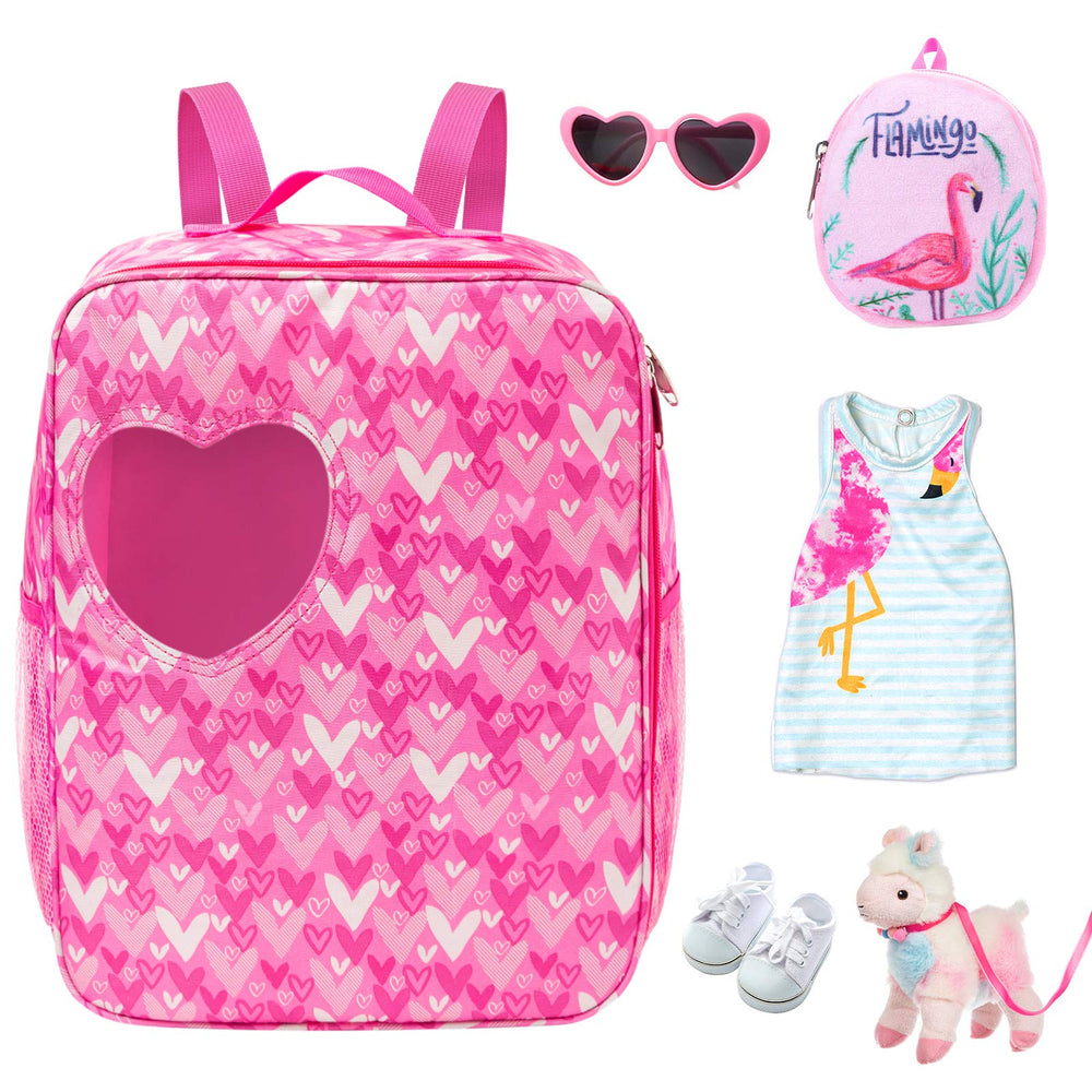 Ecore Fun flamingo skirt for 18-inch dolls adds playful flair