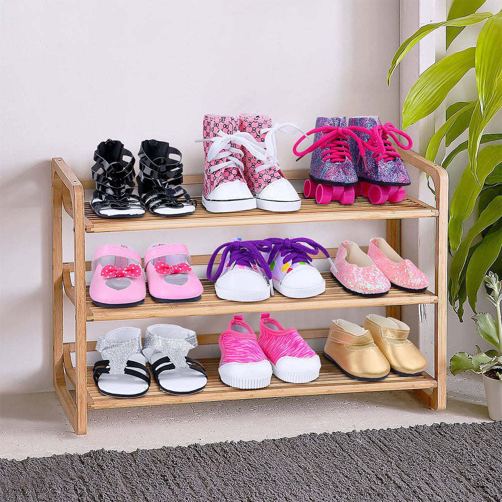 Ecore Fun roller skates provide a dynamic accessory for doll adventures.