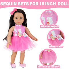 ECORELF doll shoes complete coordinating outfits for 18-inch dolls.