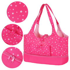 ECORELF doll bib protects outfits during pretend mealtime demonstrations.