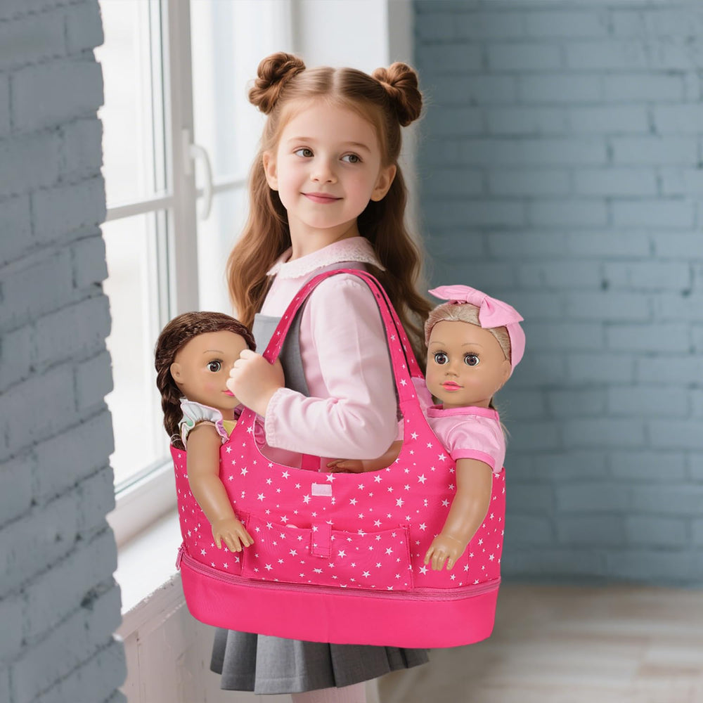ECORELF doll water bottle adds realism for pretend meals and caretaker routines.