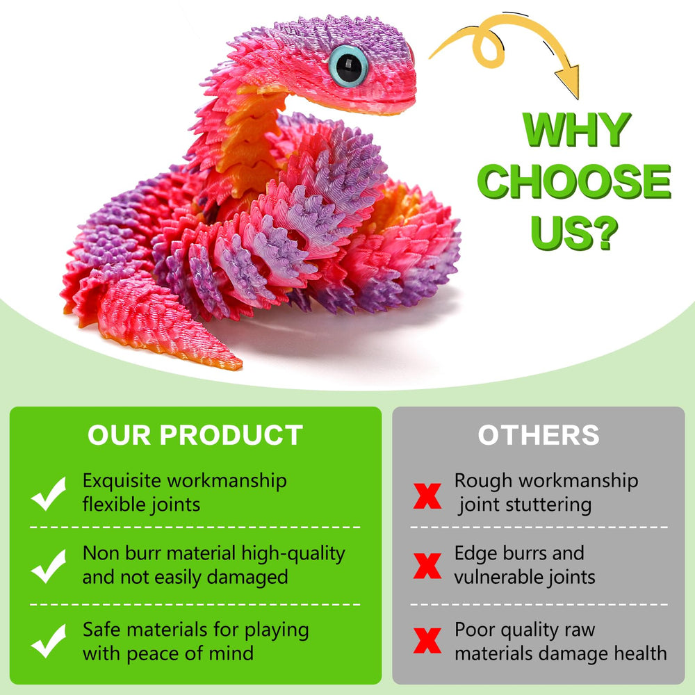 EDGRYJK 12-inch snake inspires imaginative play for kids and families.