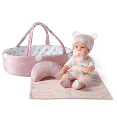 eDollable removable clothes highlight easy dress-up and caring play.