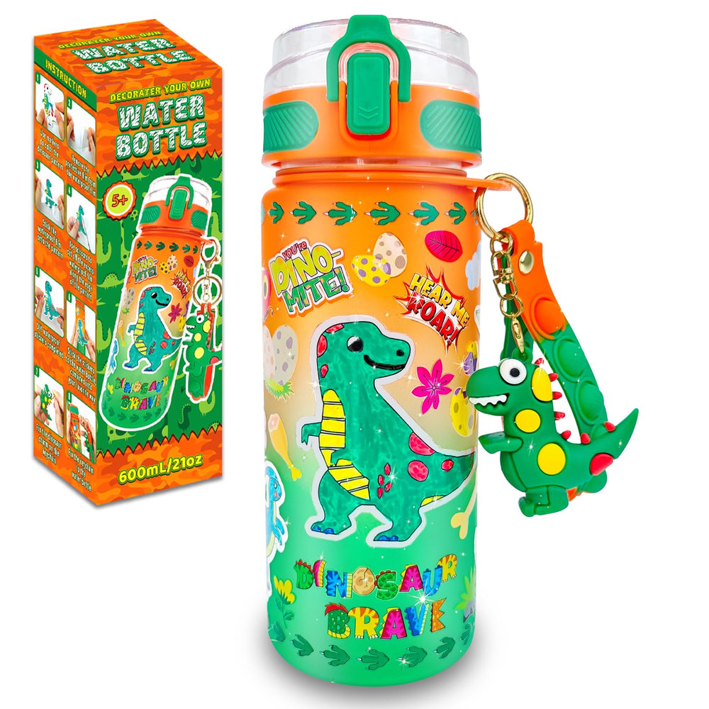 EDSPORTSHOUSE dinosaur painting kit for kids with colorful bottles and stickers for creative decoration