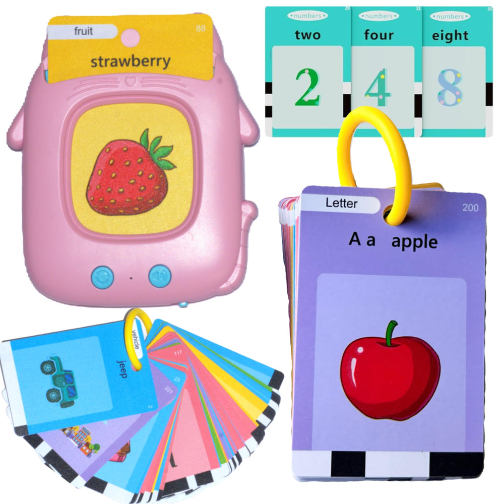 EDUCATE+ Pocket Speech FlashCards cover promotes early language skills with vivid illustrations.