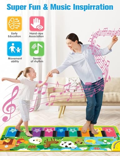 EduCuties colorful floor mat with touch-sensitive keys supports interactive learning