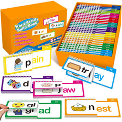 Edulok phonics flash cards word family build book cover sparks early reading curiosity.