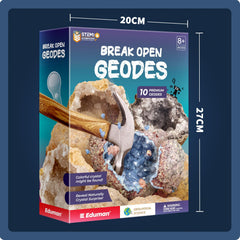 EDUMAN safety goggles protect eyes during geode cracking