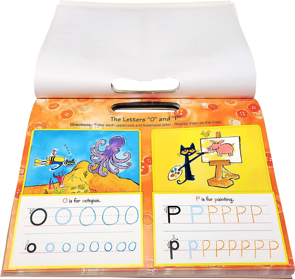 Edupress Pete the Cat activity pad interior pages offer colorful exercises for early literacy and math