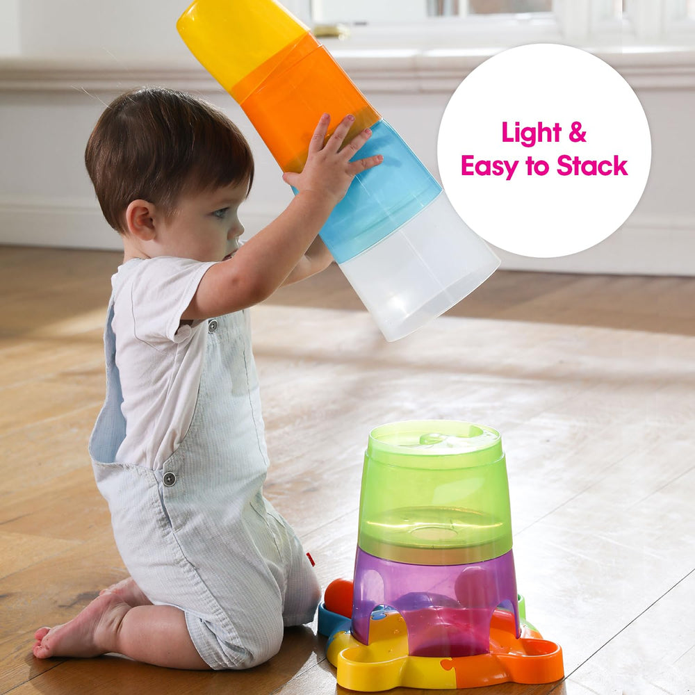 Edushape Stack & Drop Tower child-friendly tower fosters patience and problem-solving.