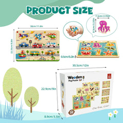 edutree peg puzzle marine-animals invites tactile exploration of ocean life.