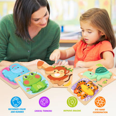 edutree wooden puzzle turtle—fosters patience as little hands fit pieces