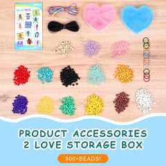 Eenua heart-shaped storage boxes for organizing beads