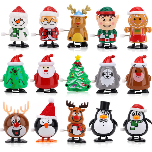 EEOCWF Santa wind-up toy performing festive walking action for playtime