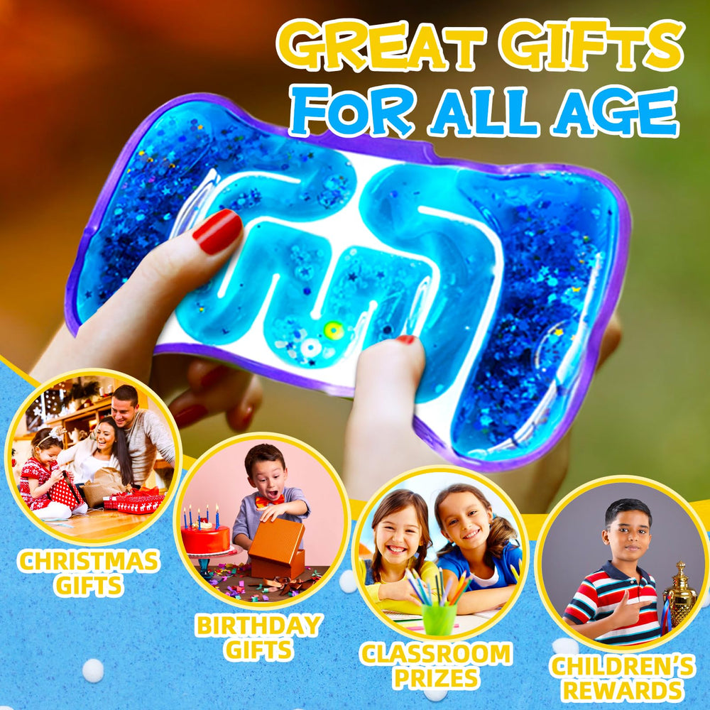 Eerrhhaq glitter sequins and goo engage senses for quick focus breaks.