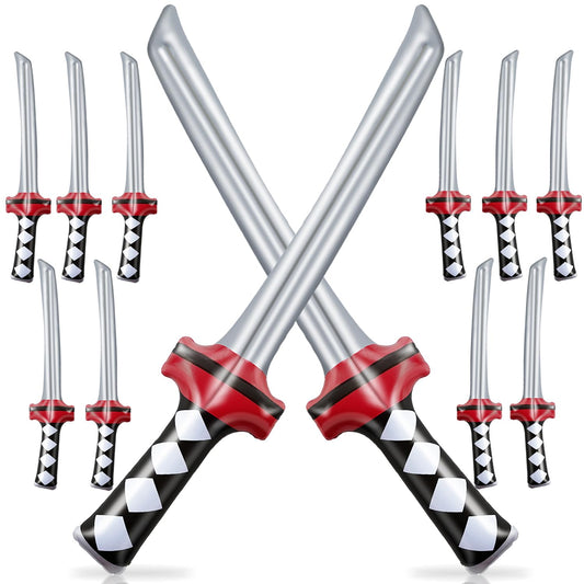 Eerrhhaq inflatable ninja swords pack of 12 for festive party decor.