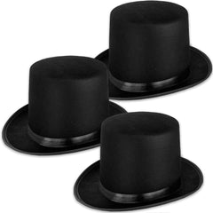 Eerrhhaq kids black felt top hat side view for dress up