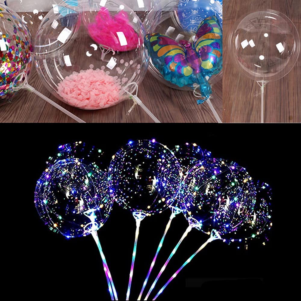 EFAY clear sticks for LED light-up balloons (LEDs not included)