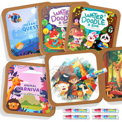 EFCRBS reusable water painting book animal page for mess-free imaginative drawing