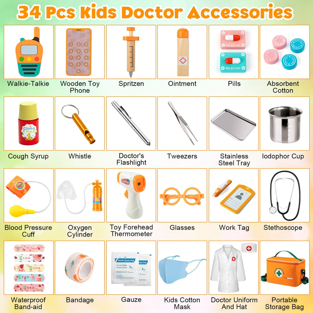 EFO SHM doctor kit thermometer for kid-friendly health checks during play