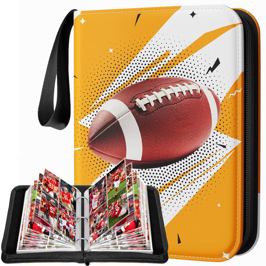 efunny Football Card Binder 4-pocket front view for quick viewing and organization.