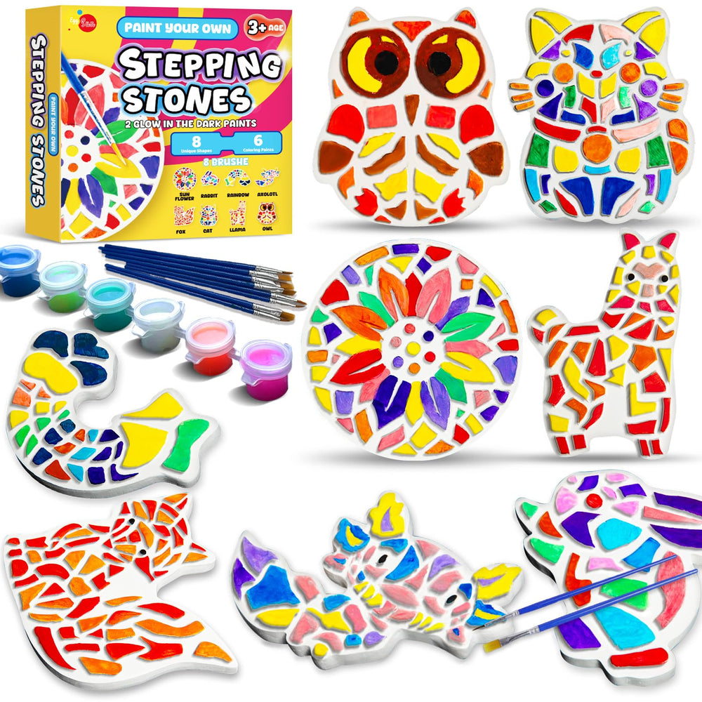 EggSun stepping stone Sunflower design ready for outdoor garden display and kid-friendly crafts