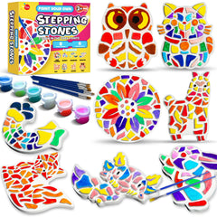 EggSun stepping stone Sunflower design ready for outdoor garden display and kid-friendly crafts