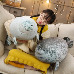 EHOTONG easy-care seal plushie pillow, suitable for hand washing.