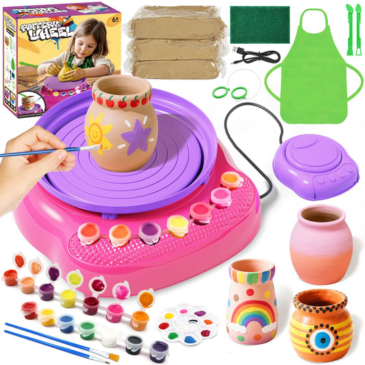 Einailvk pottery wheel kids kit assembly in action for budding artists