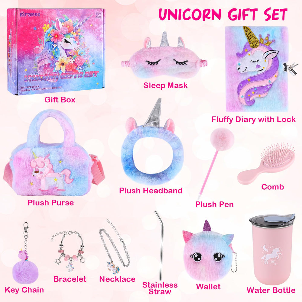 Eiranss unicorn diary with lock plush keeps secrets safe