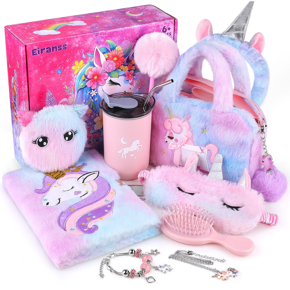 Eiranss unicorn gift handbag plush for kids' play and dress-up