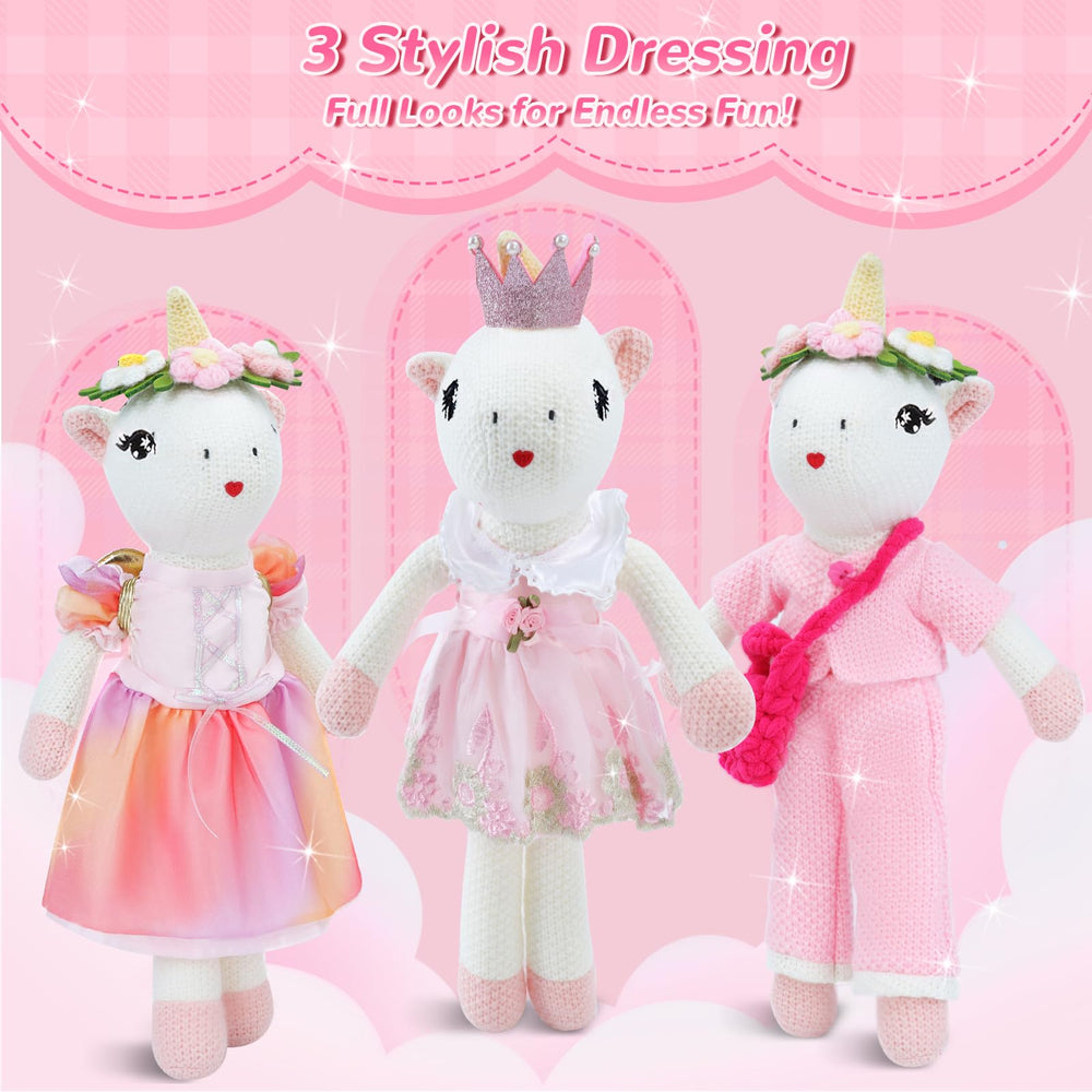Eiranss Unicorns plush bag keeps outfits organized during travel.