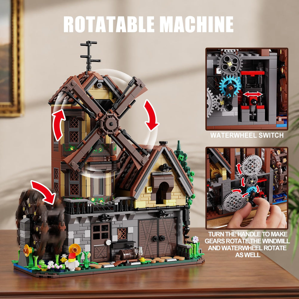 EITOLNR mechanical linkage system demonstrates interactive motion with windmill rotation.