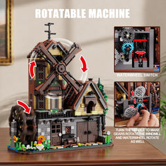 EITOLNR mechanical linkage system demonstrates interactive motion with windmill rotation.