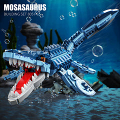 EITOLNR Mosasaurus figure with movable fins adds dynamic poseability.
