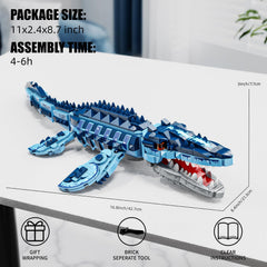 EITOLNR Mosasaurus ocean diorama-ready display piece for home decor.